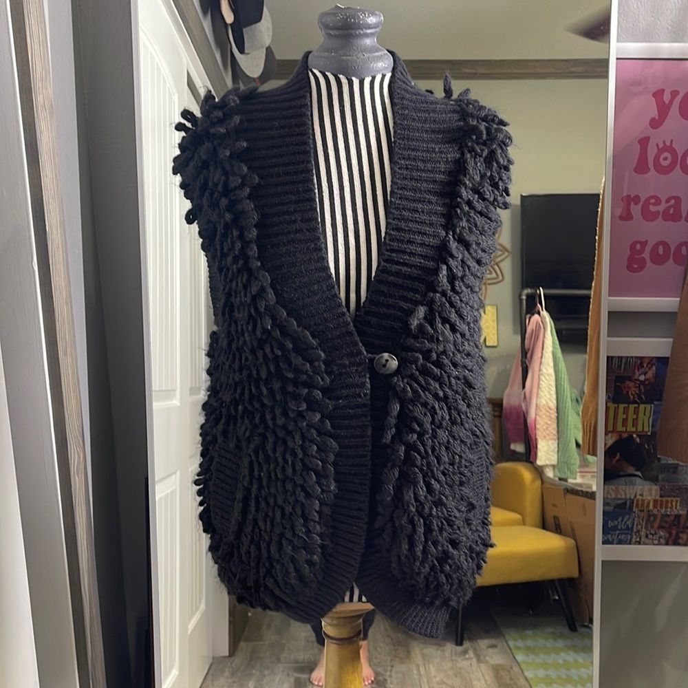 EUC Rebecca Taylor large knit vest Size: XS